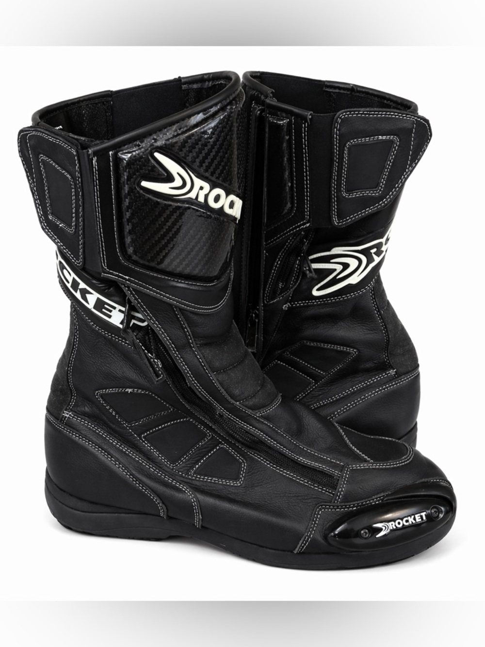 JOE ROCKET Black Motorcycle Racing Boots 9 - Picture 2 of 10